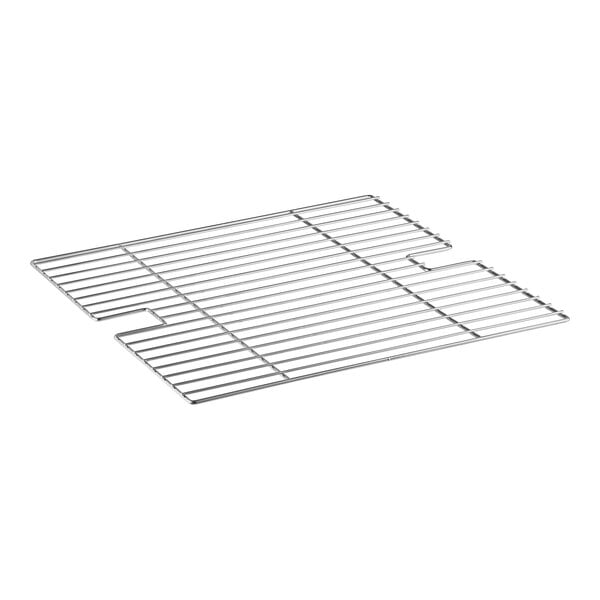 A stainless steel metal grid for a Frymaster full pot basket on a white background.