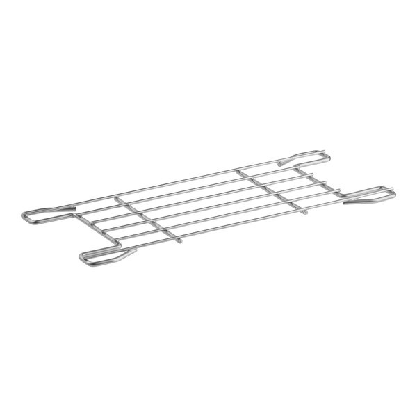 A metal Frymaster basket support rack with two bars and handles.