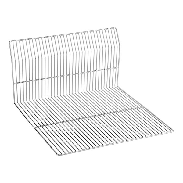 A metal Frymaster L-Basket support rack with curved edges.