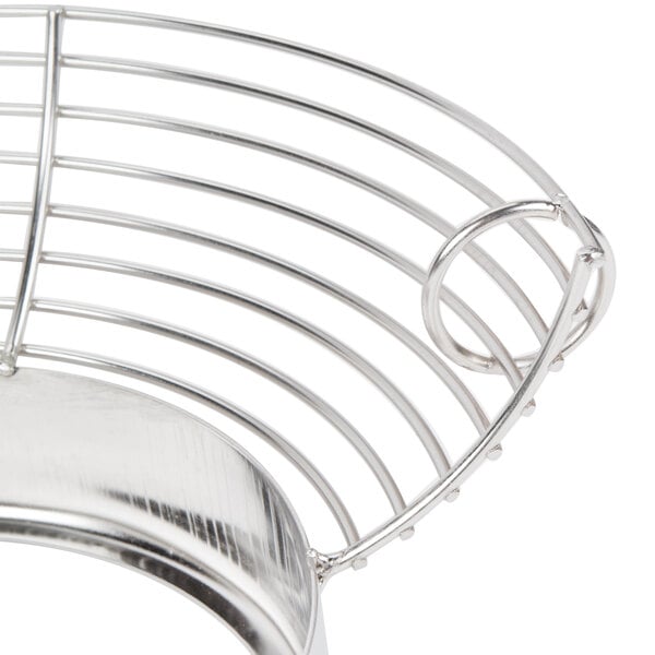 A stainless steel bowl guard for an Avantco mixer.