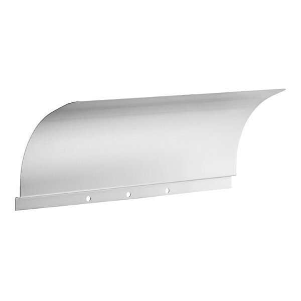 A white metal Frymaster flue deflector with a curved edge and holes.