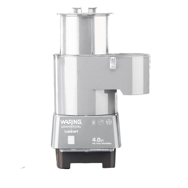 The lower housing of a white Waring food processor.