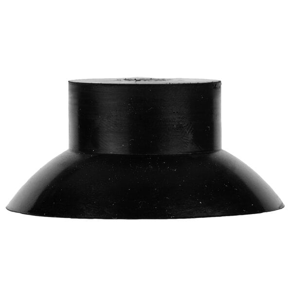 A black plastic cylinder with a white background.