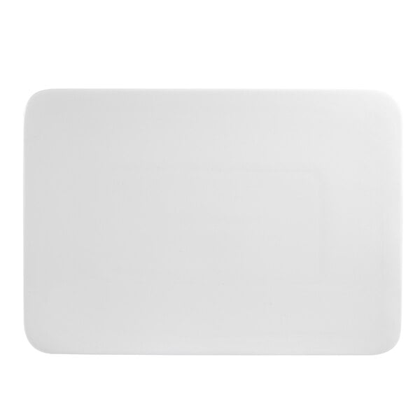A white rectangular CAC platter.