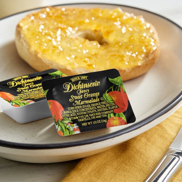 Dickinson's Pure Fancy Sweet Orange Marmalade .5 oz. Portion Cups - 200/Case