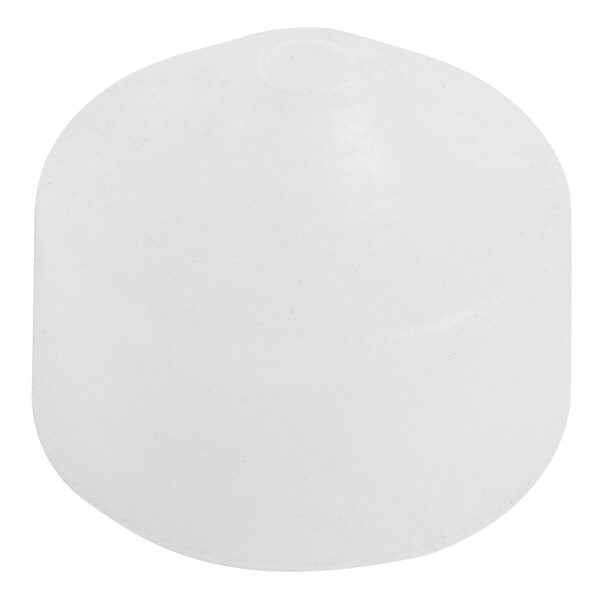 A close-up of a white plastic cap.