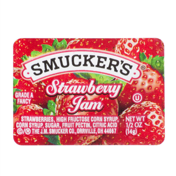 Smucker's Strawberry Jam .5 oz. Portion Cups 200/Case