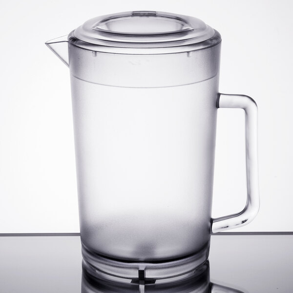 STORi Clear Plastic 64ounce Pitcher with Lid Beverage Serveware