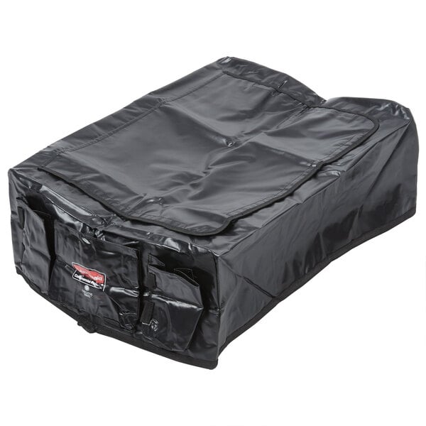 A small black Rubbermaid cover with a zipper.