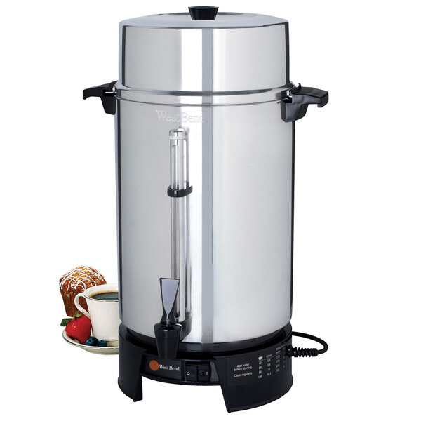 West Bend 58010v Commercial 100 Cup Aluminum Coffee Maker 220v West Bend 58010v Commercial 100 Cup Aluminum Coffee Maker 220v International Use Only
