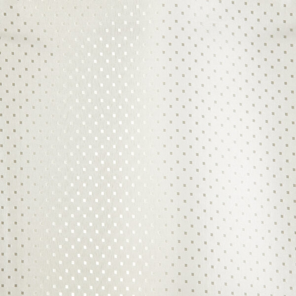 A beige Hookless shower curtain with pin dot squares.