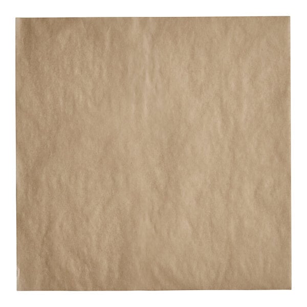 A single sheet of natural kraft paper used as a basket liner or deli wrap.