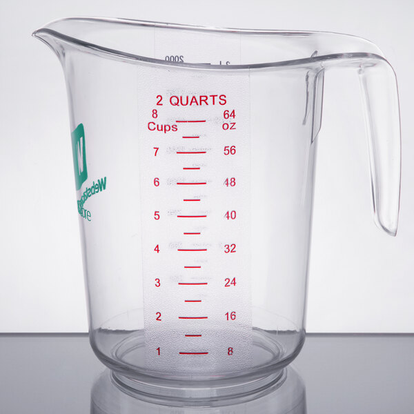 WebstaurantStore 2 Qt. Clear Polycarbonate Measuring Cup