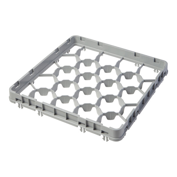 Cambro 20GE2151 20 Compartment Soft Gray Half Drop Full Size Glass Rack Extender - 19 5/8" x 19 5/8" x 2"