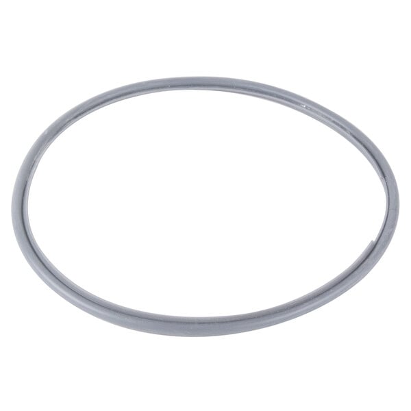 A grey rubber circle with a white background.