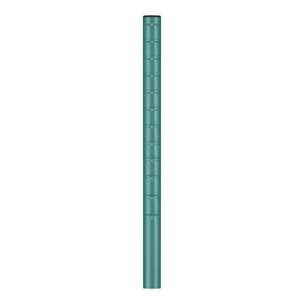 A green metal tube with a white top.