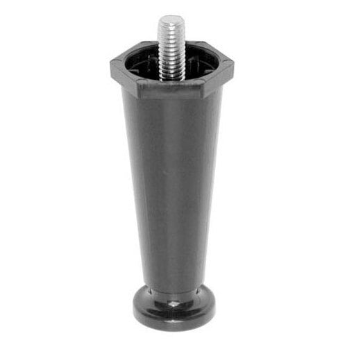 A black plastic leg with a screw on top.