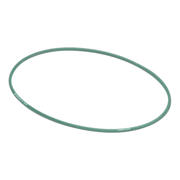 A green rubber belt pulley.