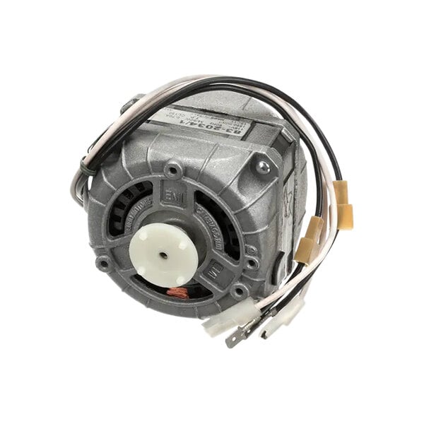 A Grindmaster-Cecilware Fan/Pump Motor with wires.