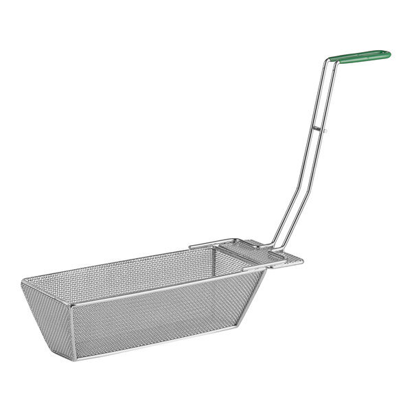 A metal sediment tray for Frymaster electric fryers.