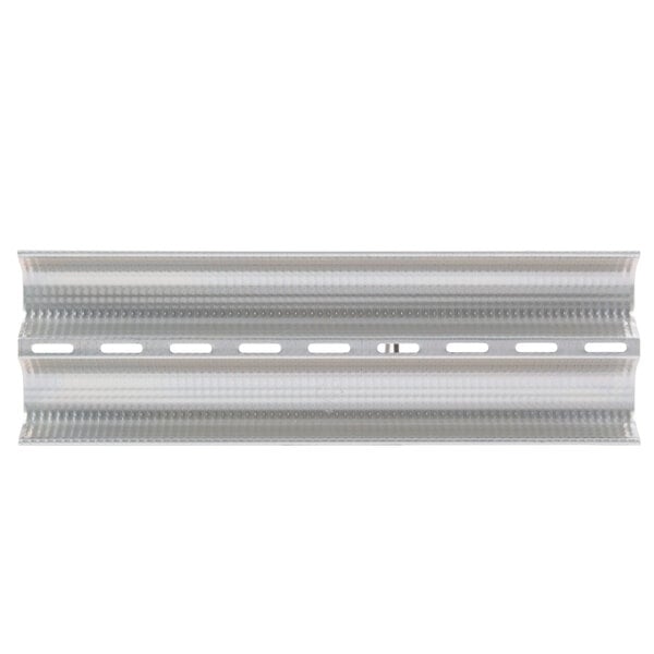A Matfer Bourgeat anodized aluminum baguette pan with two compartments.
