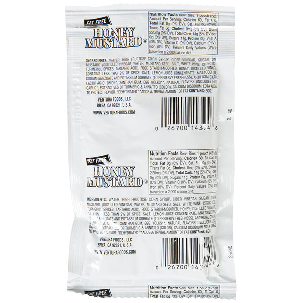 Classic Gourmet Honey Mustard Dressing 1.5 oz. Portion Packet 60/Case