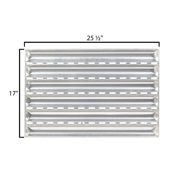 Matfer Bourgeat 311121 6 Loaf Aluminum French Baguette Bread Pan