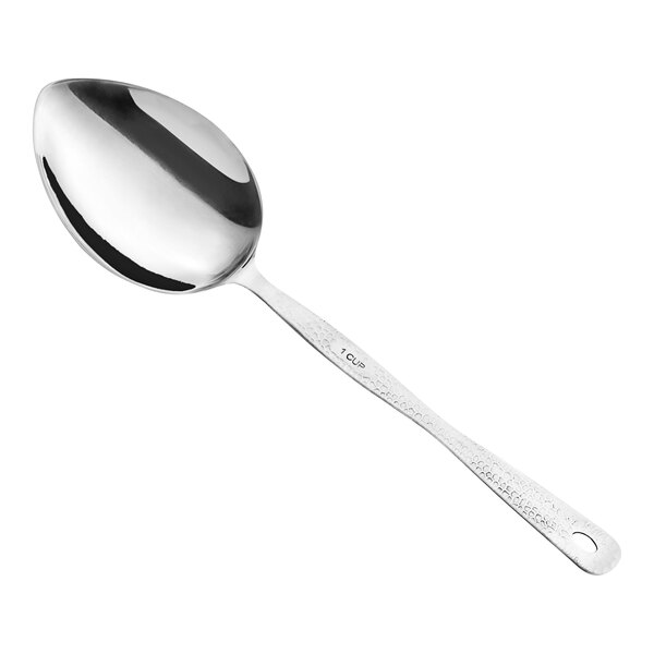 An American Metalcraft stainless steel portioned server with a handle.