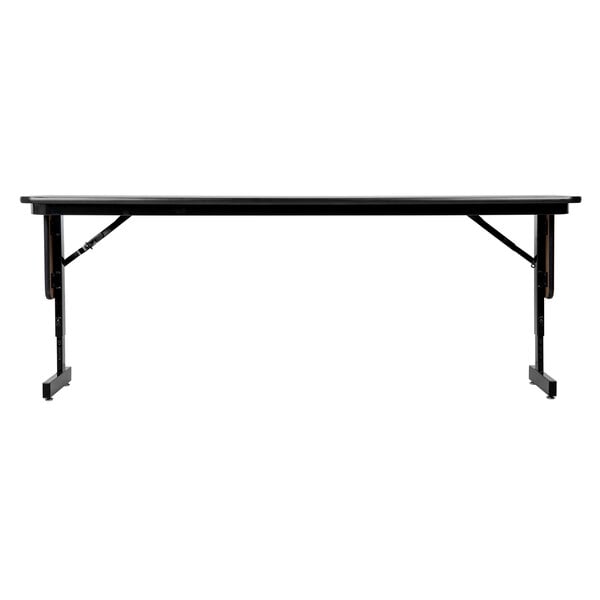 Black Granite 60 Length Correll SPA1860PX-07 Adjustable Height Folding Seminar Table with Panel Leg 22-30 Wide Rectangular Top 18 Height