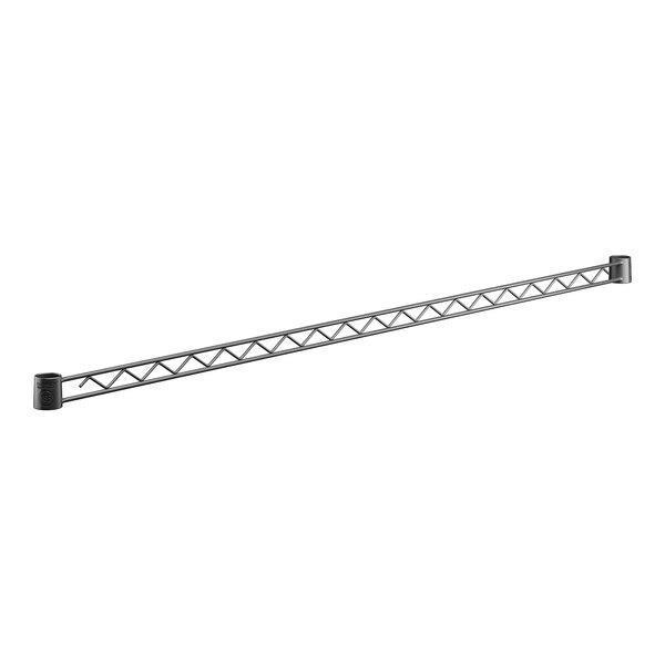 A long metal bar with black handles.