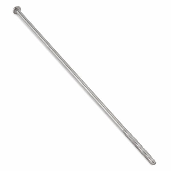 A long metal rod with a screw on it.