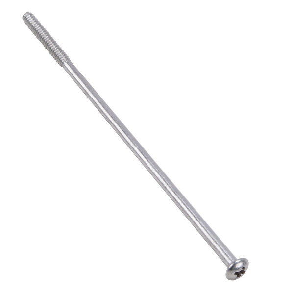 A long silver screw for Vollrath tall glass racks.