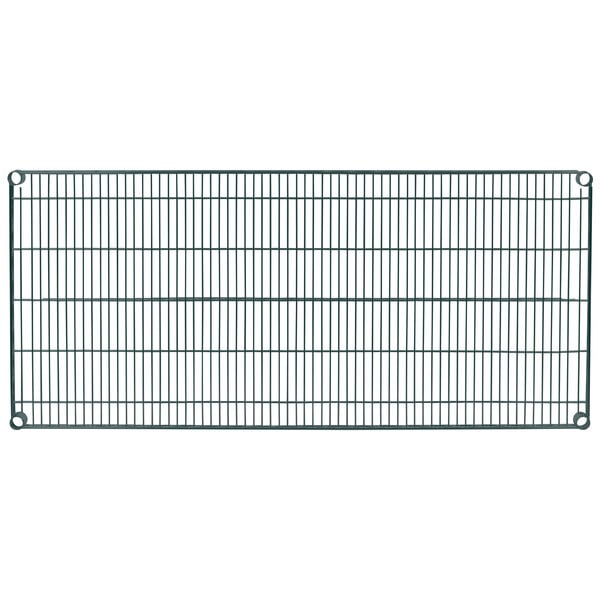 A close-up of a wire rack with smoked glass shelves and black lines.