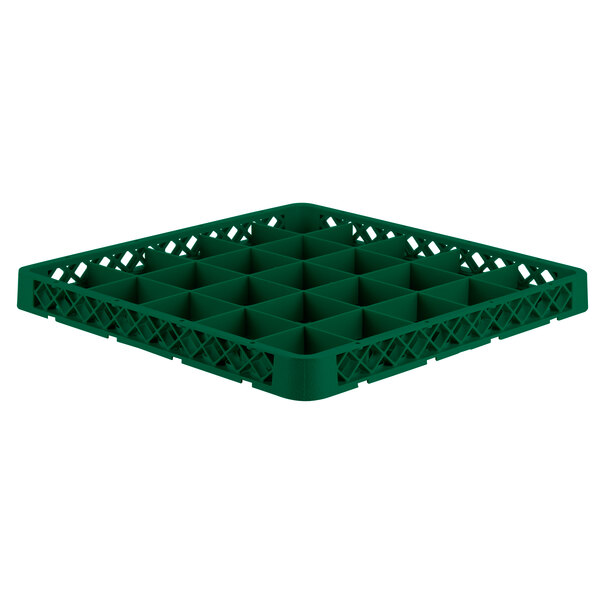 A green plastic container with holes for Vollrath TRB-19 Traex® Full-Size Glass Rack Extender.