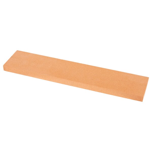 A rectangular orange Victorinox sharpening stone on a white background.