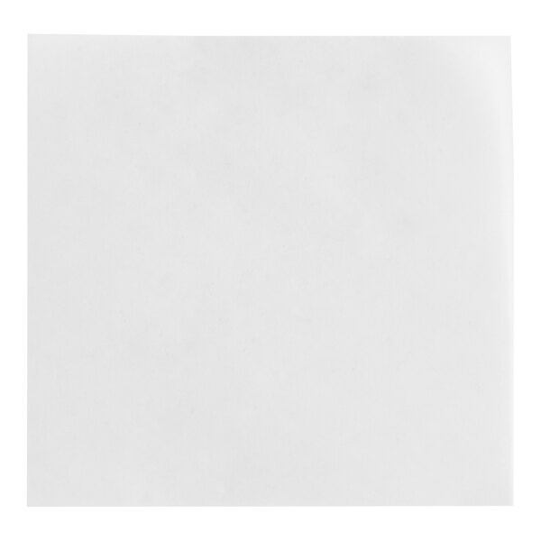 A square sheet of white patty paper.