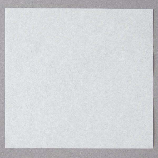 Choice white square Patty Paper with a black border.