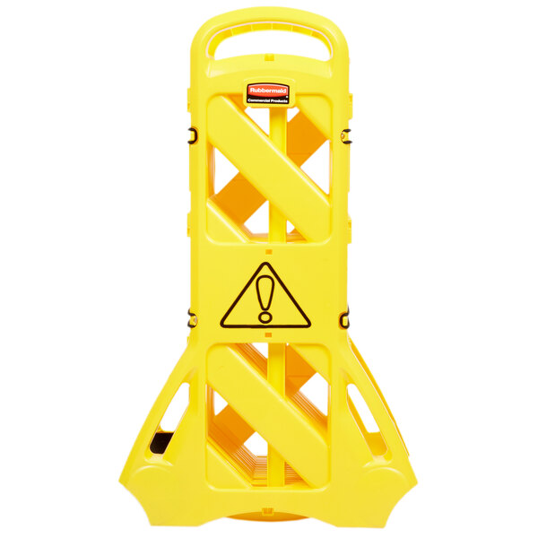 Rubbermaid Mobile Barrier Yellow Fg9s1100yel Tillescenter Safety Signs And Signals Occupational 3787