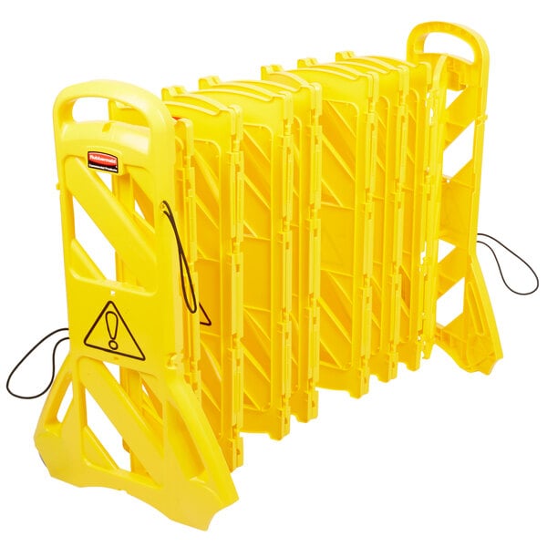 Rubbermaid Fg9s1100yel Folding Portable Safety Barrier 9710