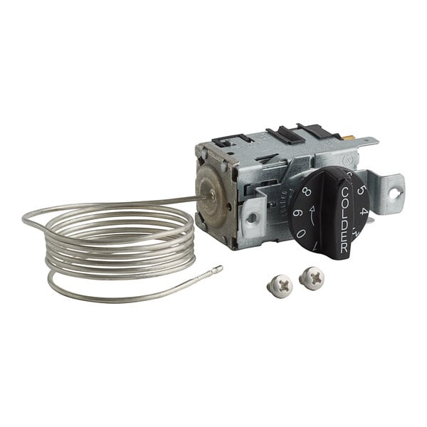 A True temperature control kit with a black dial and wires.