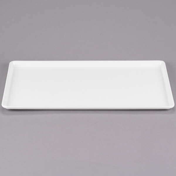 A white rectangular Cambro dietary tray.