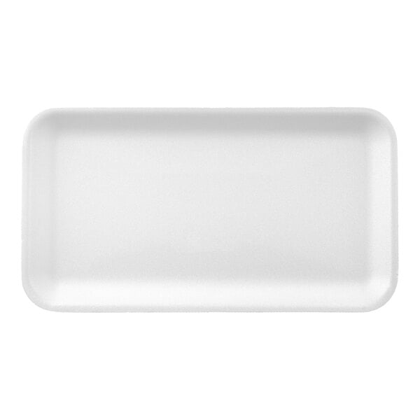 CKF 88115 (#10S) White Foam Meat Tray 10 3/4" x 5 3/4" x 1/2" - 500/Case