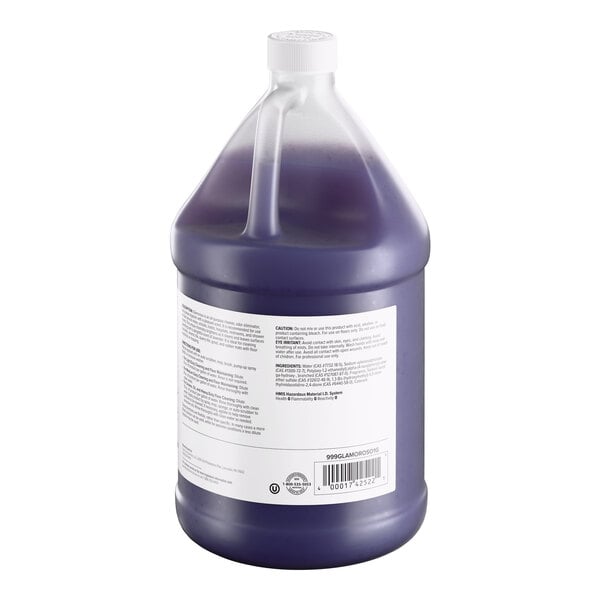 A one-gallon bottle of Advantage Chemicals Glamoroso lavender concentrated all-purpose cleaner.