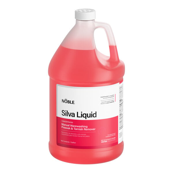 Noble Silva-Liquid 1 Gallon / 128 oz. Tableware Presoak - 4/Case