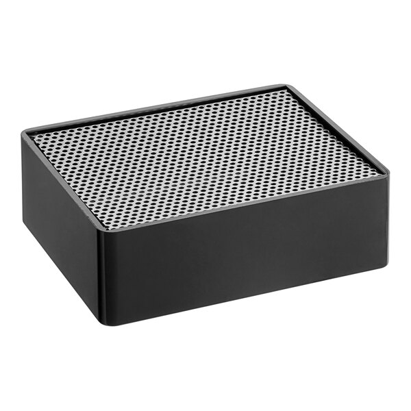 A black rectangular Bunn drip tray with a mesh pattern.