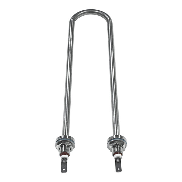 A pair of metal heating elements for a Paragon hot dog steamer.