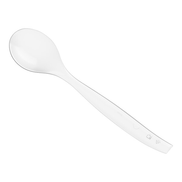 Visions 10" Clear Disposable Plastic Serving Spoon - 72/Case