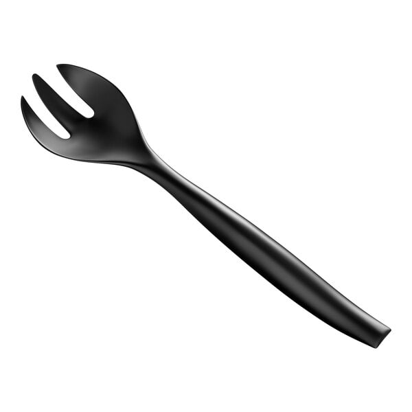 Visions 10" Black Disposable Plastic Serving Fork - 72/Case