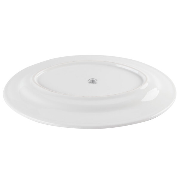 A bright white Homer Laughlin oval china platter.