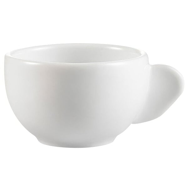 A CAC Super White Clinton China cup with an ear handle.